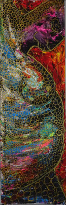 Habitacle, Mischtechnik, 128 x 40 cm, 2021