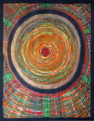Ohne Titel, Gouache und Ölkreide auf Papier, 66 x 51.5 cm, 2024