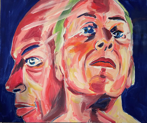 Ohne Titel, Acryl auf Leinwand, 60 x 70 cm, 2021