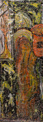 Interstellarisch 2, Mischtechnik, 180 x 66 cm, 2021