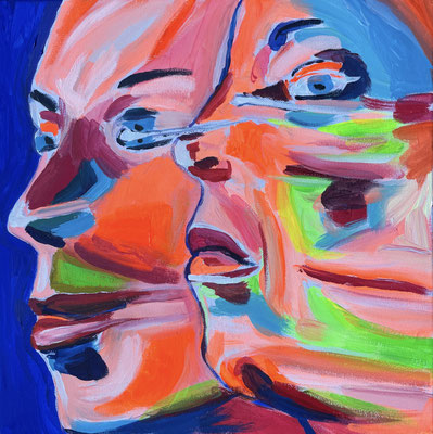 Ohne Titel, Acryl auf Leinwand, 40 x 40 cm, 2021
