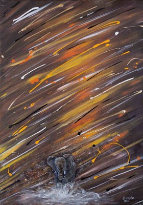 ohne Titel, Acryl auf Leinwand, 70 x 50 cm, 2023