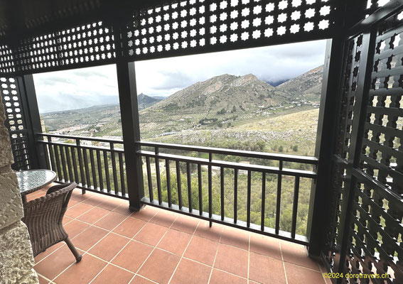 VIEW OVER THE SIERRA FROM THE BALCONY