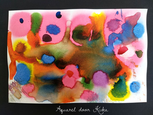 Aquarel door Kivka - Experimenteer aquarel workshop, 30 september 2018