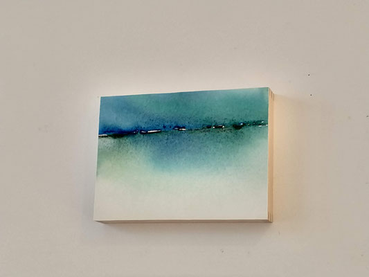 "ginder" -31, 2023 / watercolor on paper and wood panel / 16x22x3 cm (on the wall)