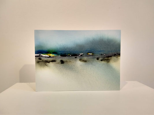 "ginder" -30, 2023 / watercolor on paper and wood panel / 16x22x3 cm/ Sold (private colletion in Netherlands)
