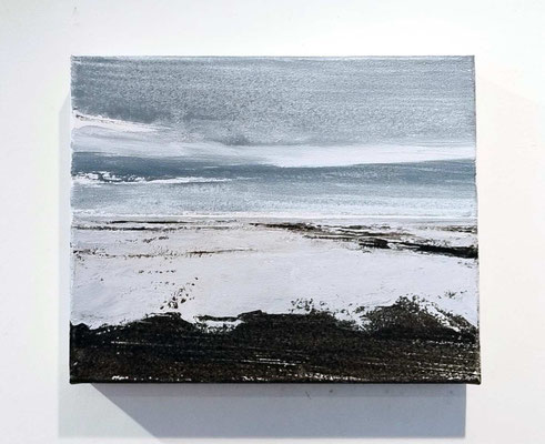 "Vluchtig moment"-C3, acrylic on cotten canvas, 24x30x4 cm van Mamiko Nagatomo