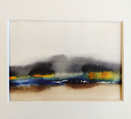 "Winterlicht" aq-10, 2021 /  aquarelle on aquarelpaper / 12x16 cm / Sold (Private collection in Dordrecht)