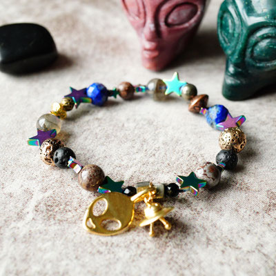 Cosmic Journey UFO & Alien Space Bracelet