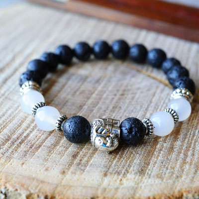 White Agate Elephant