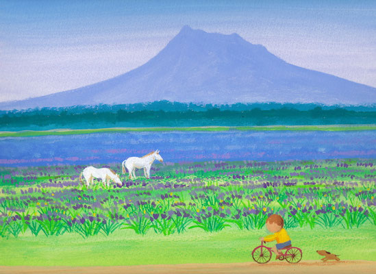 アヤメの咲く湖畔　１５,０００円（税別）