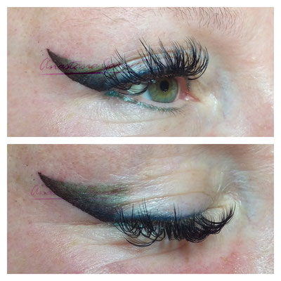 Extravaganter zweifarbiger Eyeliner