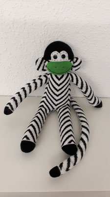 Sockenaffe, schwarz-weiss
