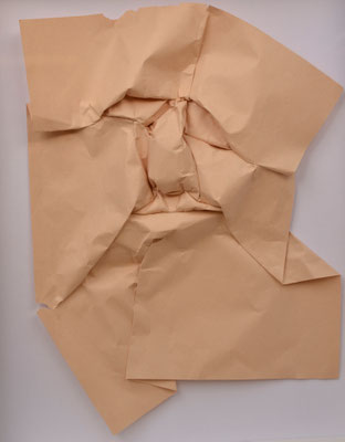 Blattgesicht / 2015 / Papier, Leim / 28,5x22,5x4cm