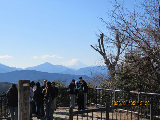 富士山その②：人混みの高尾山頂からの富士山