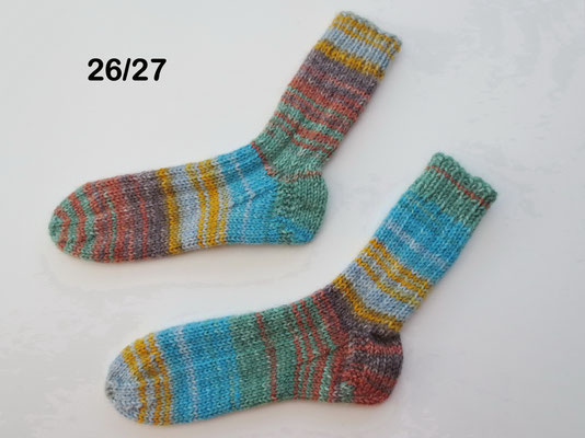 6-fach Sockengarn, 75% Schurwolle, 25% Polyamid, waschbar bis 40° im Schonwaschgang
