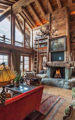 natural ladder for interior decor