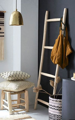 natural wood ladder for interior decor