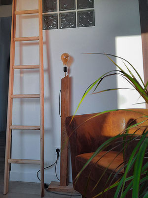 A wood ladder H290 in "Natural Style" by ellecuorea in a french house 