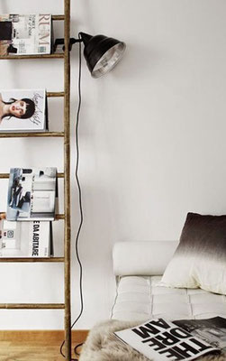natural wood ladder for use and decor
