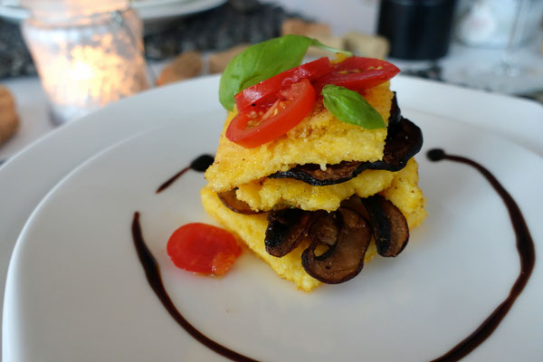 Polenta Aubergine Pilze Rezept Pi mal Butter Saarland Mädchenvöllerei
