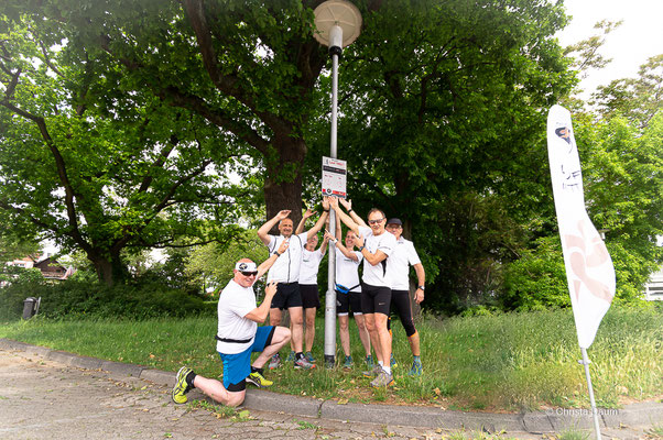 Darmstädter Lauf-Treff, unser erstes Schild an unserem Standort! Foto: Christa Daum