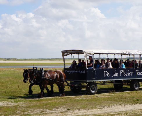 <img src="image.png" alt="De Jan Plezier met passagiers in de duinen van Texel">