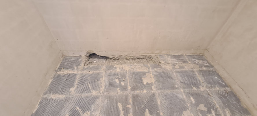 BTK Tegelzetters Venlo - realisatie invalidetoilet Viecuri te Panningen - sloopwerk