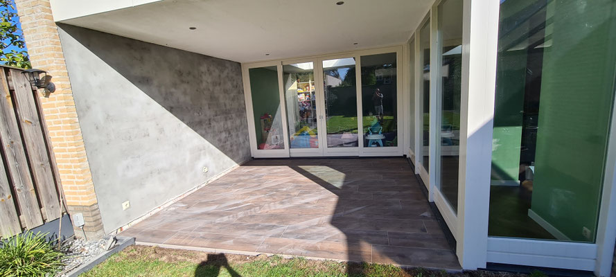 BTK Tegelzetters Venlo - aanleg overdekt terras te Roermond