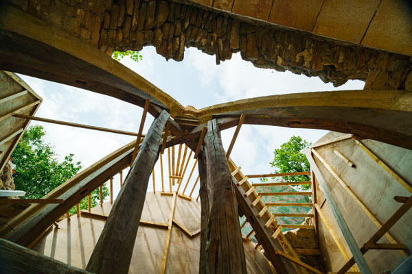 La voute de l'église, chantiers REMPART