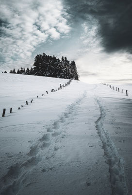 La neige de l'hiver est bien installée dans le nord de l'Averyon