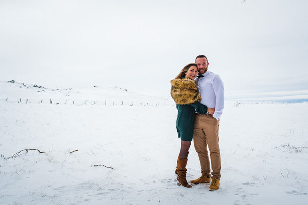 photographe Aveyron famille Aubrac en hiver