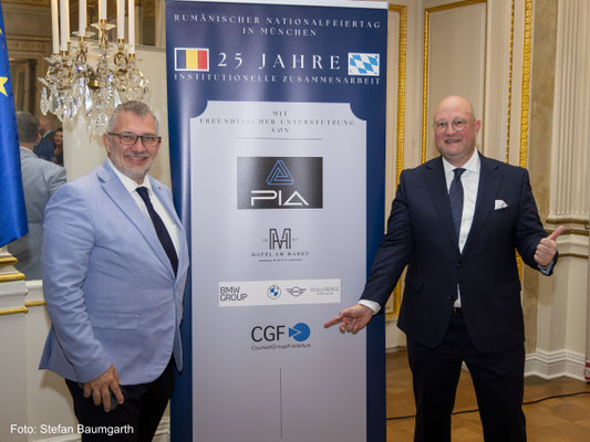 Feierlicher Empfang des Rumänischen Generalkonsulats München am 13.November 2024 im Rahmen des 25-jährigen Jubiläums der institutionellen Bayerisch-Rumänischen Zusammenarbeit im Hotel Bayerischer Hof. Foto: Stefan Baumgarth.