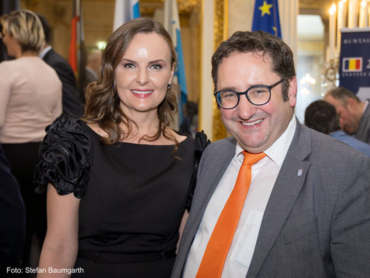 Feierlicher Empfang des Rumänischen Generalkonsulats München am 13.November 2024 im Rahmen des 25-jährigen Jubiläums der institutionellen Bayerisch-Rumänischen Zusammenarbeit im Hotel Bayerischer Hof. Foto: Stefan Baumgarth.