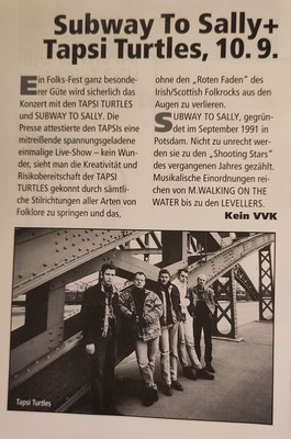 Tapsi Turtles, Röhre Stuttgart, September 1994