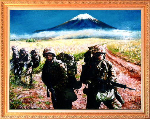 『 栄光への道 』油彩画１２０号　陸上自衛隊少年工科学校