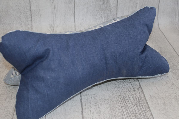 und besch. Leinen in  blue 