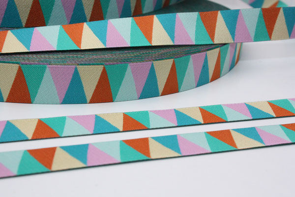 Triangle Spring No. 1 - pastell in rosa, hellgrün, mint, orange + gelb - Design: luzia pimpinella 2014 - 15 mm breit - EUR 1,60/m