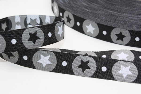 STARdotzz schwarz - Design: paulapü 2014 - 12 mm breit - EUR 1,30/m 