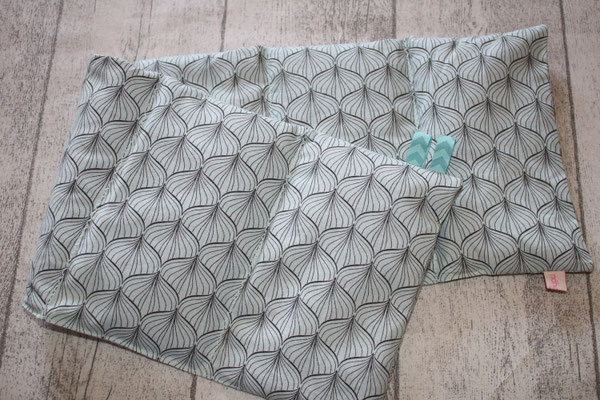 Design/Farbe: Alli turquoise - Zick-Zack-Naht - Webband: Chevrons smaragd