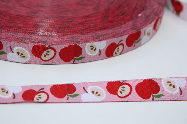 WIEDER DAHAAAA :) an apple a day - rot/rosa - AUCH IN TÜRKIS ERHÄLTLICH :))) - Design: Hamburger Liebe 2011 - EUR 1,90/m