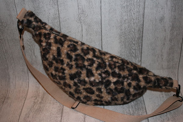 VERFÜGBAR - XXL Bauchtasche LEO - braun/schwarz