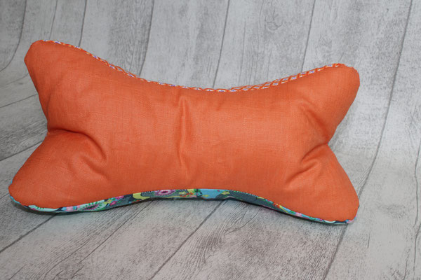... besch. Leinen in uni orange 