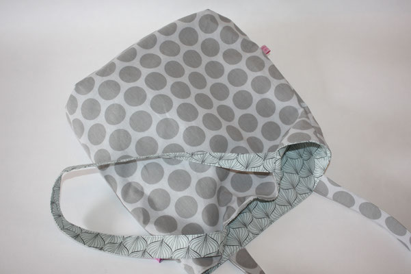 Super Dot grey + Alli türkis / grey - Maße: ca. 33/28 breit x 35 cm lang x 12 cm tief .. 65 cm lange Träger