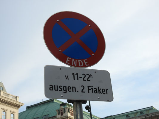 Parkplatzreservation für Fiaker