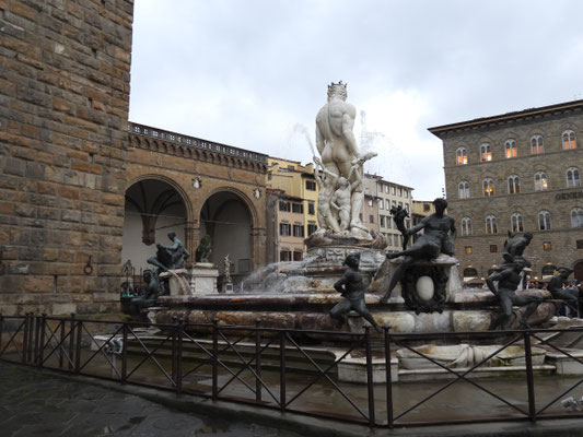 Fontana di Nettuno auf der Piazza della Signoria, Florenz