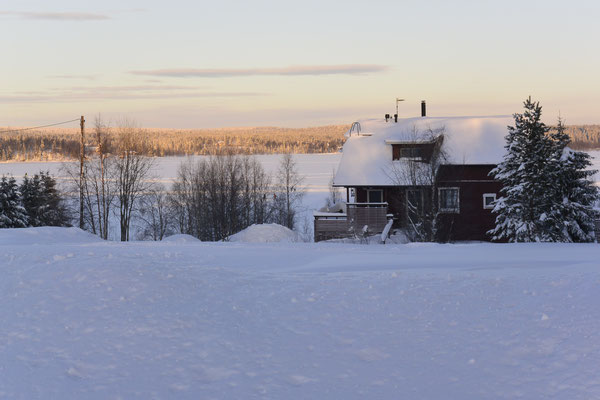 Schneelandschaft in Lappland