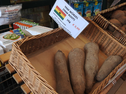 und so sieht eine Yam - Wurzel aus