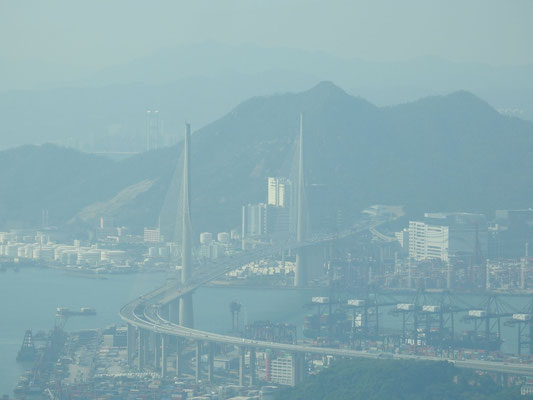 Blick auf die Skyline HongKongs