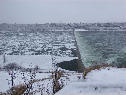 Eis auf dem Saskatchewan River